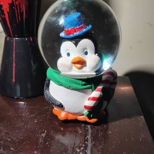 Sears Musical Penguin Snow Globe with Candy Cane